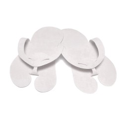 Pedicure Slippers - Felt - PREMIUM White - (10pairs)