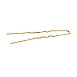 Waved gold hair pin - 45mm (20 pc.)