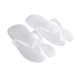 White foam pedicure slippers - (10 pairs)