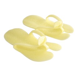 Yellow foam Pedicure Slippers - (10 pairs)