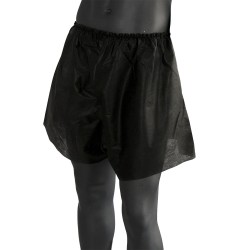 Black disposable male boxer shorts - (25 pc.)