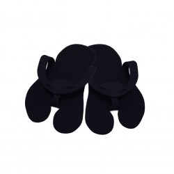 Pedicure Slippers - Felt - PREMIUM black - (10pairs)